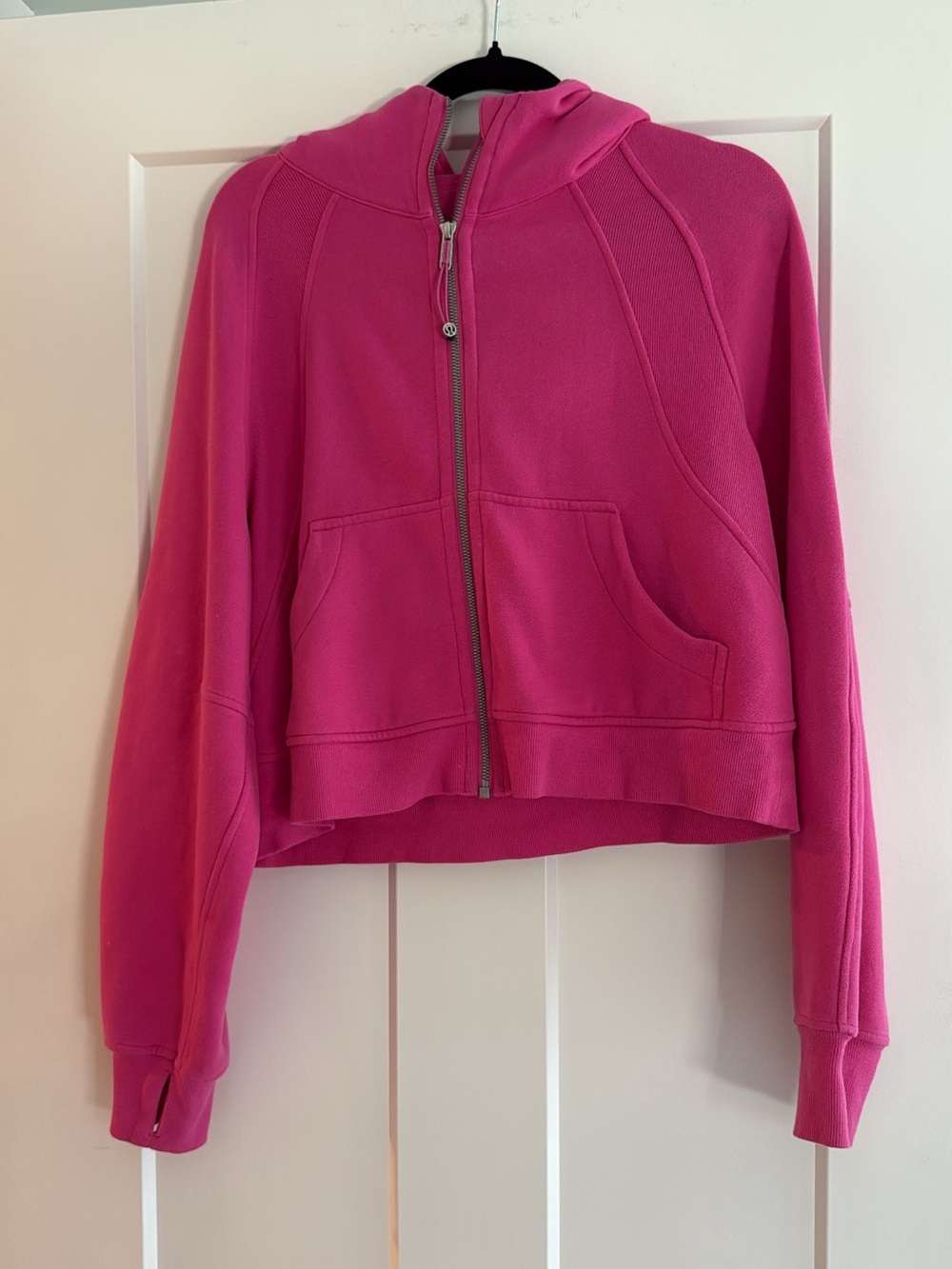 Lululemon XS/S Scuba Oversized Full-Zip Hoodie in Sonic Pink.